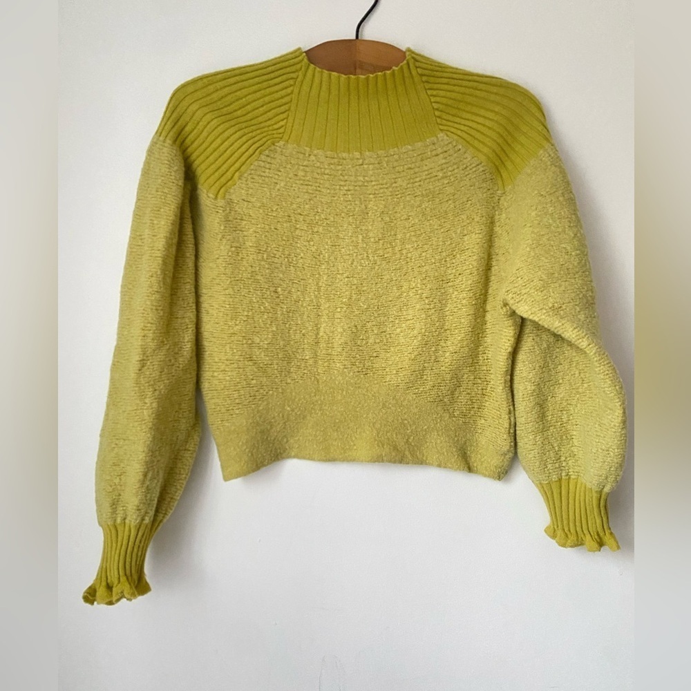 Free People Sweater Women’s Small Elderflower Pullover Wool Blend Rib Knit